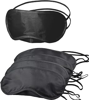 30 Pcs Eye Mask Sleep Mask Bulk Sleepover Party Games Favors Blindfolds for Party Games, Sleeping Mask Black Soft Blindfold Eye Cover with Nose