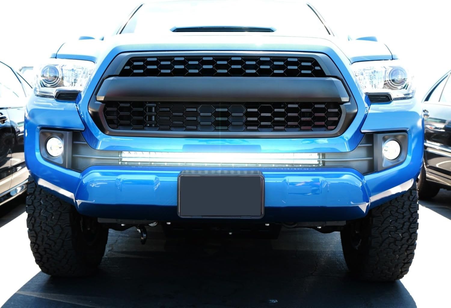 iJDMTOY Lower Grille 30-Inch LED Light Bar Kit Compatible with 2016-23 Toyota Tacoma, Includes (1) 180W High Power LED Lightbar, Lower Bumper Opening Mounting Brackets & On/Off Switch Wiring Kit