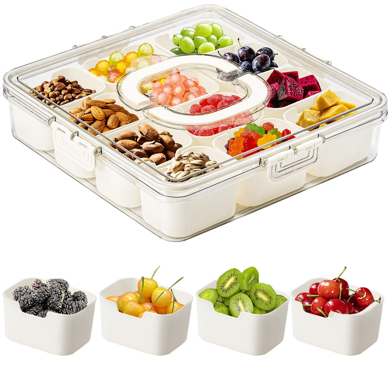Amazon.com | BSTUR Big Snackle Box Container, Divided Snack
