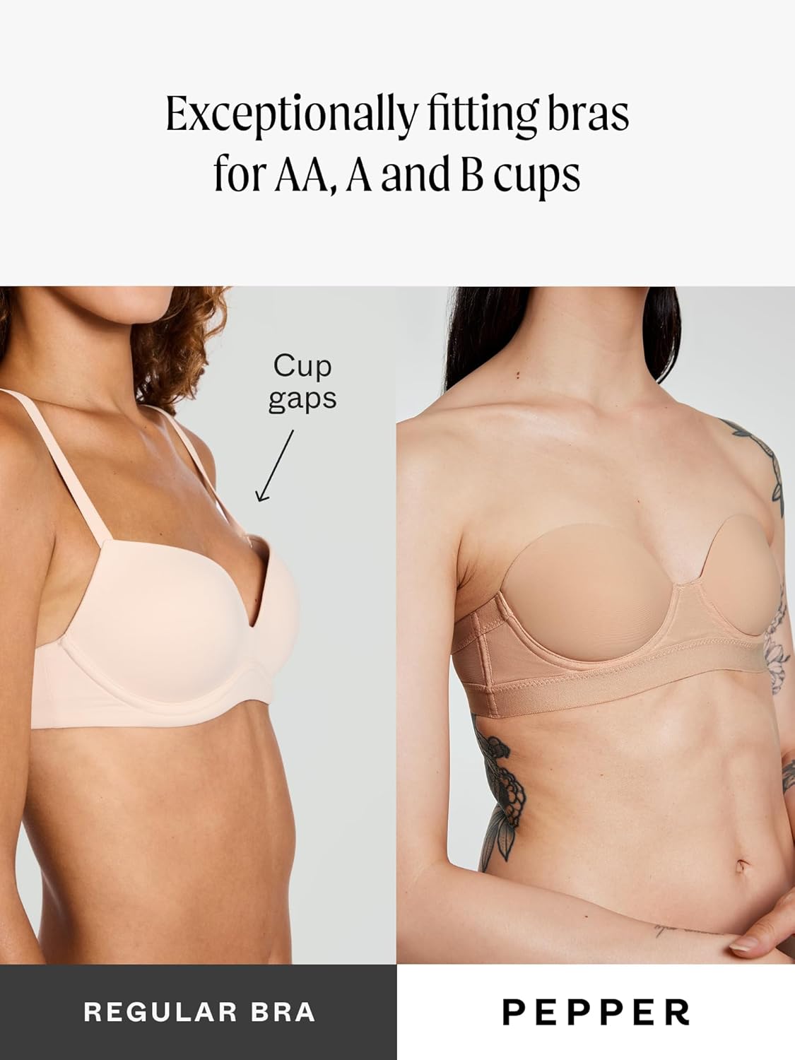 Pepper Bra for AA–B Cups | Strapless Lightly Lined Multiway Underwire Bra for Women with Convertible Straps - Image 2