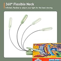 Vista 4 de VAVOFO - Luz de lectura recargable para leer en la cama para niños, 7 LED con luz de lectura con 9 niveles de luz blanca cálida y fría, lámpara