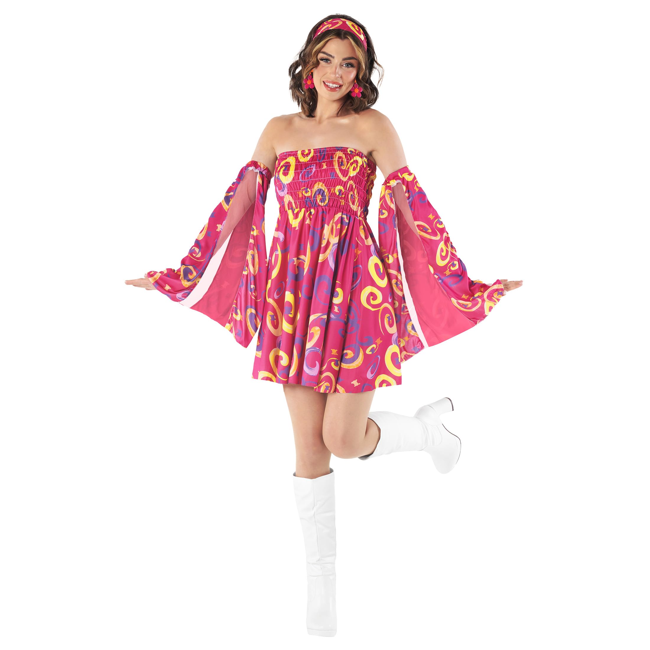 knee length dresses for ladies Womens Gogo Dancer 60s Costume