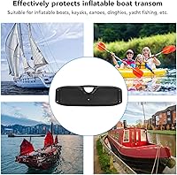 Vista 6 de Placa de montaje, ligera, resistente, ampliamente utilizada, soporte de motor fuera de borda PVC para bote de goma (negro)