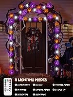 Vista 143 de Paquete de 2 guirnaldas de luces LED, funcionan con pilas, 5 m, 50 luces intermitentes, temporizador, impermeables, para habitaciones, bodas