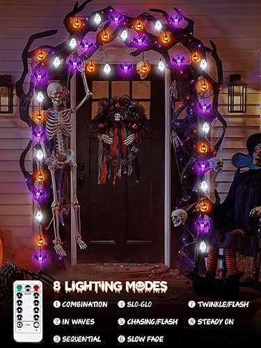 Miniatura 96 de Guirnalda de luces LED en forma de corazones rosas, 3 m, alimentada por pilas, temporizador, luces intermitentes, impermeable, para Navidad