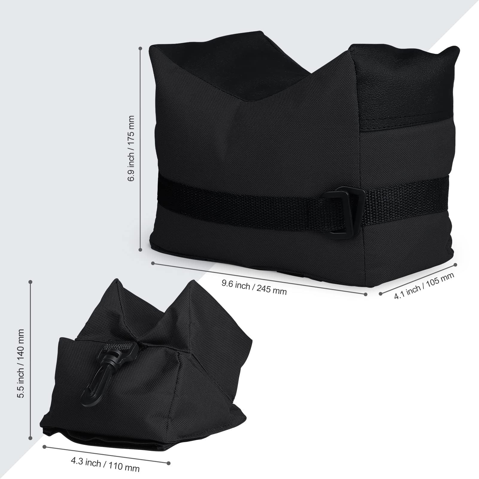 Feyachi Outdoor Shooting Rest Bag Rest Front & Rear Support SandBag Stand Mounts z trwałą konstrukcją poliestrową i wodoodpornością do polowania na strzelbę