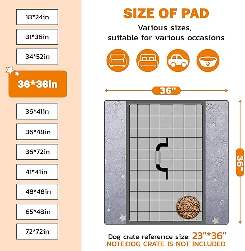 Miniatura 5 de LOOBANI Almohadillas lavables para orina para perros, alfombrillas reutilizables para cachorros, almohadillas de entrenamiento antideslizantes para