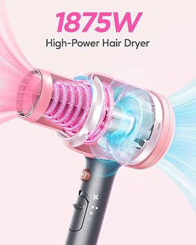Wavytalk 3/10 Pencil Flat Iron Rose Gold and Blown Away onic Hair Dryer Rose Gold