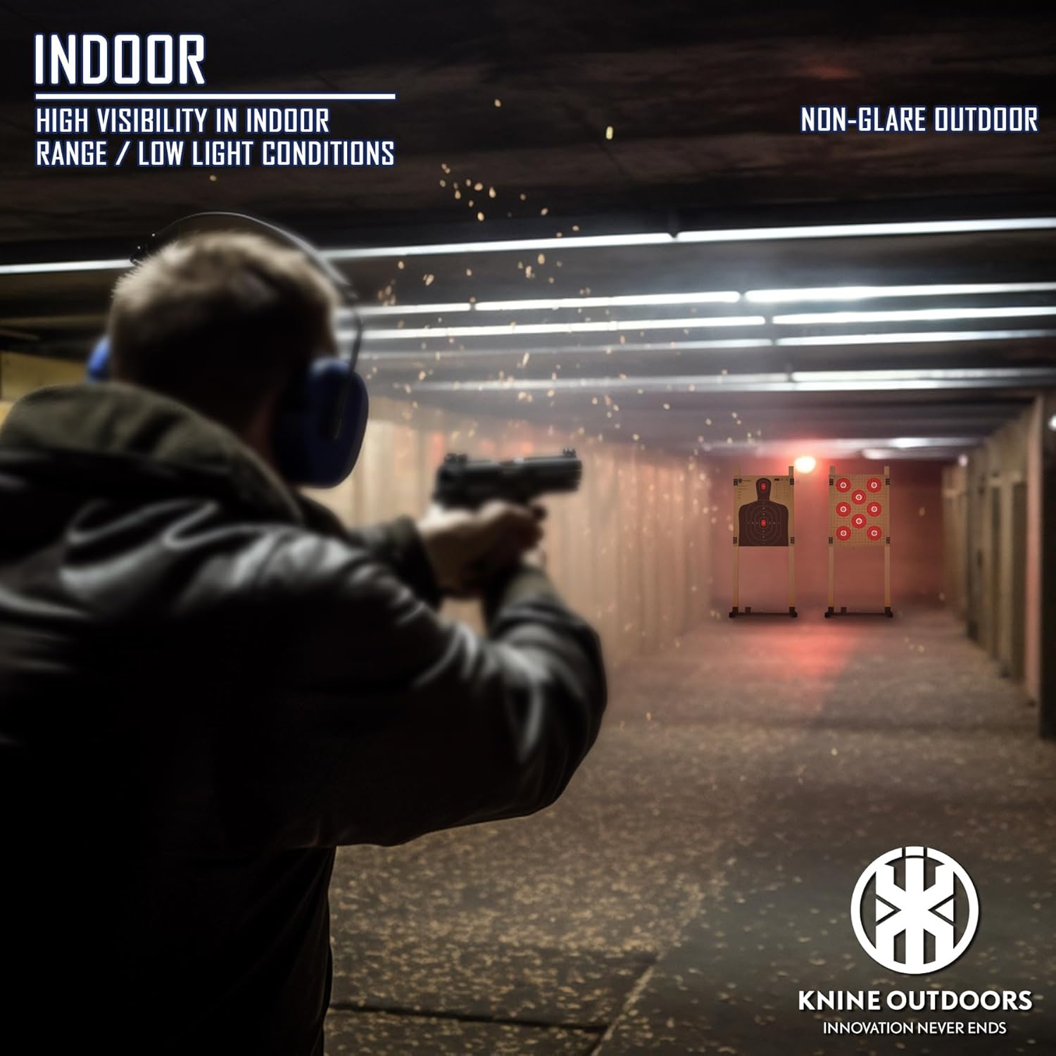 KNINE OUTDOORS Cardboard Target for Shooting Paper Shooting Targets Silhouette Targets for Shooting 13" X 16", Torso Paper Targets, Double-Sided, ISPC/USPSA/IDPA