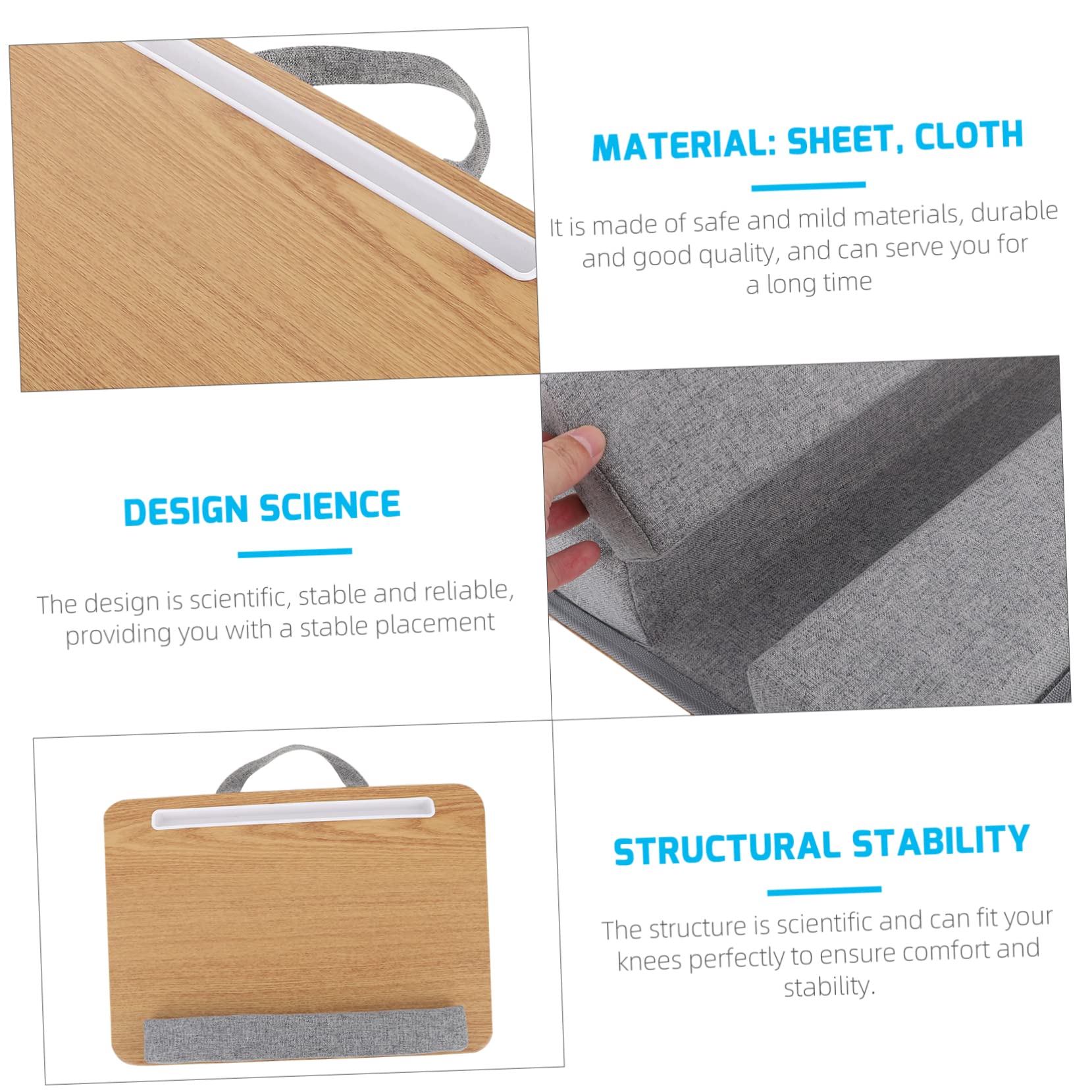 Homoyoyo Folding Lap Desk Portable Desk for Bed Study Table Anti-Slip Pad Adjustable Laptop Table Multifunctional Lap