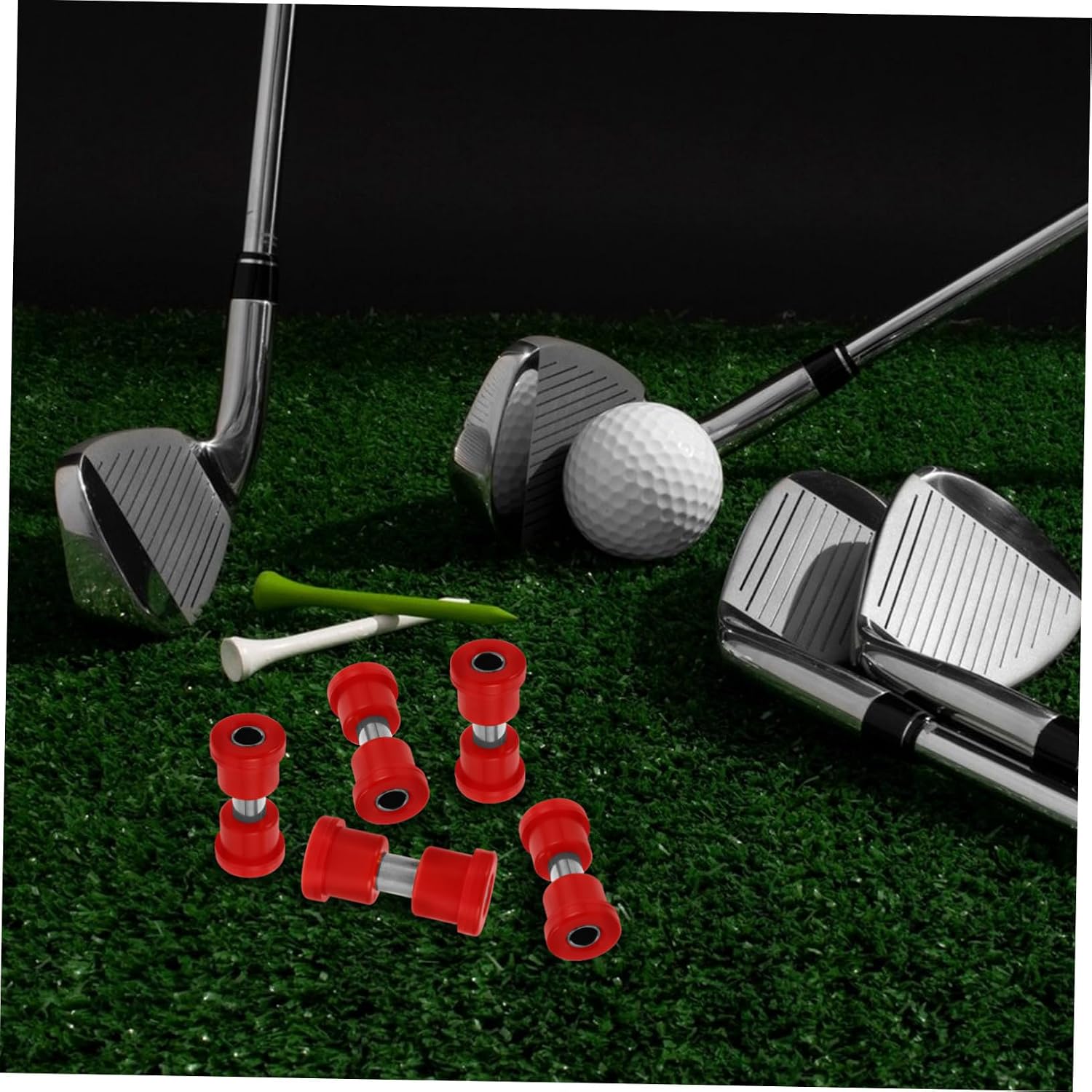 8pcs Golf Cart Bushing Sleeve Kit Front Rear Leaf Spring Repair Replacement Rubber Plastic Bushings Compatible with Ds Models