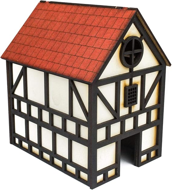 War World Gaming Medieval Town Cottage, Townhouse & Barn Set (Painted/unpainted) & Resin Accessories 28mm/Heroic Fantasy Wargaming Terrain