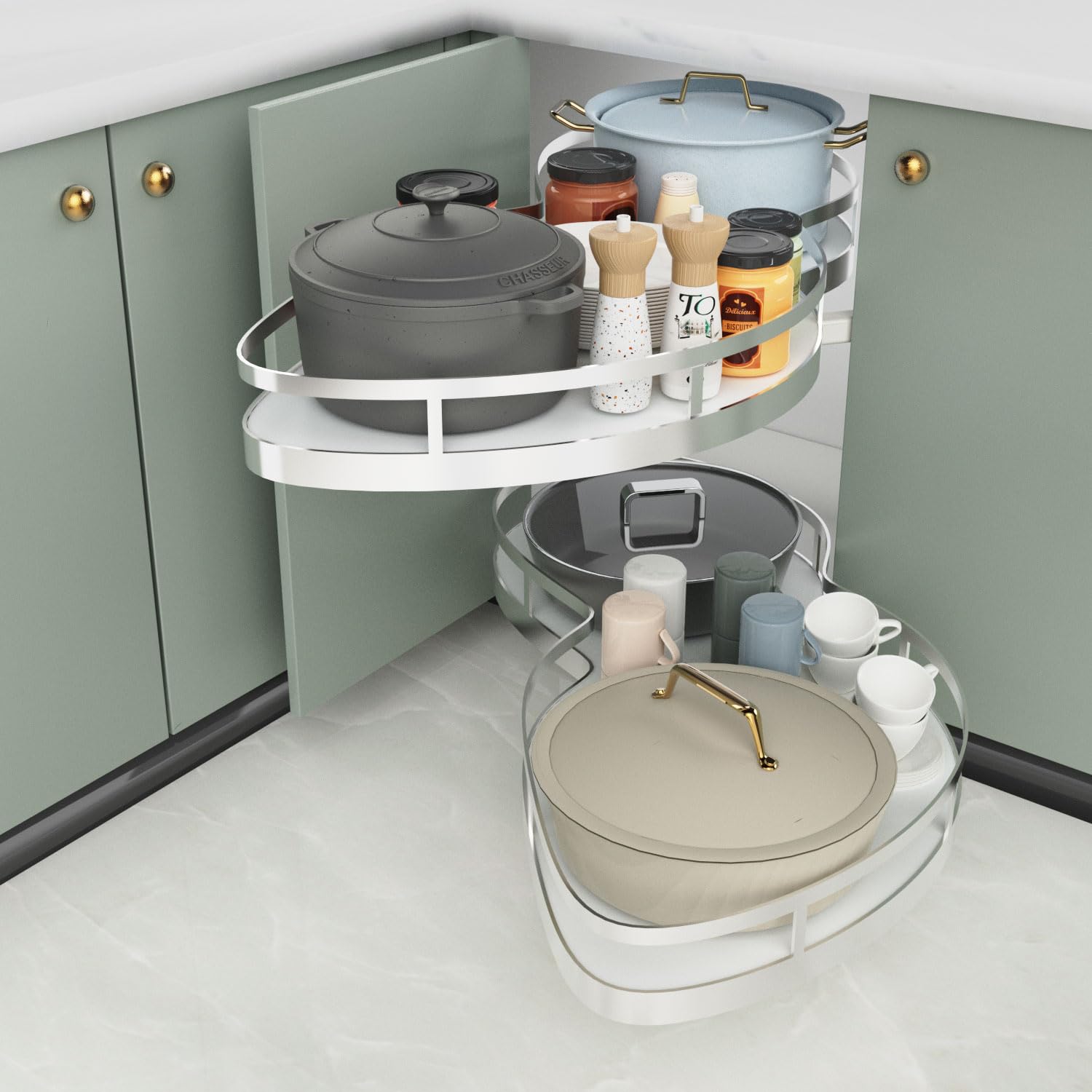 Saldi Portaposate A 4 Strati In Acciaio Inossidabile Per La Cucina - Foto 8