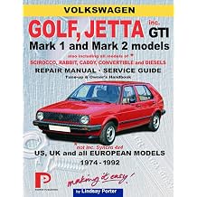 VW GOLF, JETTA, RABBIT, CADDY, SCIROCCO 1974-92 Workshop and Owner's Manual, Service/Tune-up Guide inc. GTI, Convertible, Diesel not 4x4 transmission