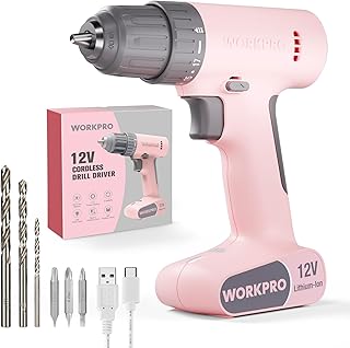 WORKPRO 12V Cordless Drill Driver with Batter...,