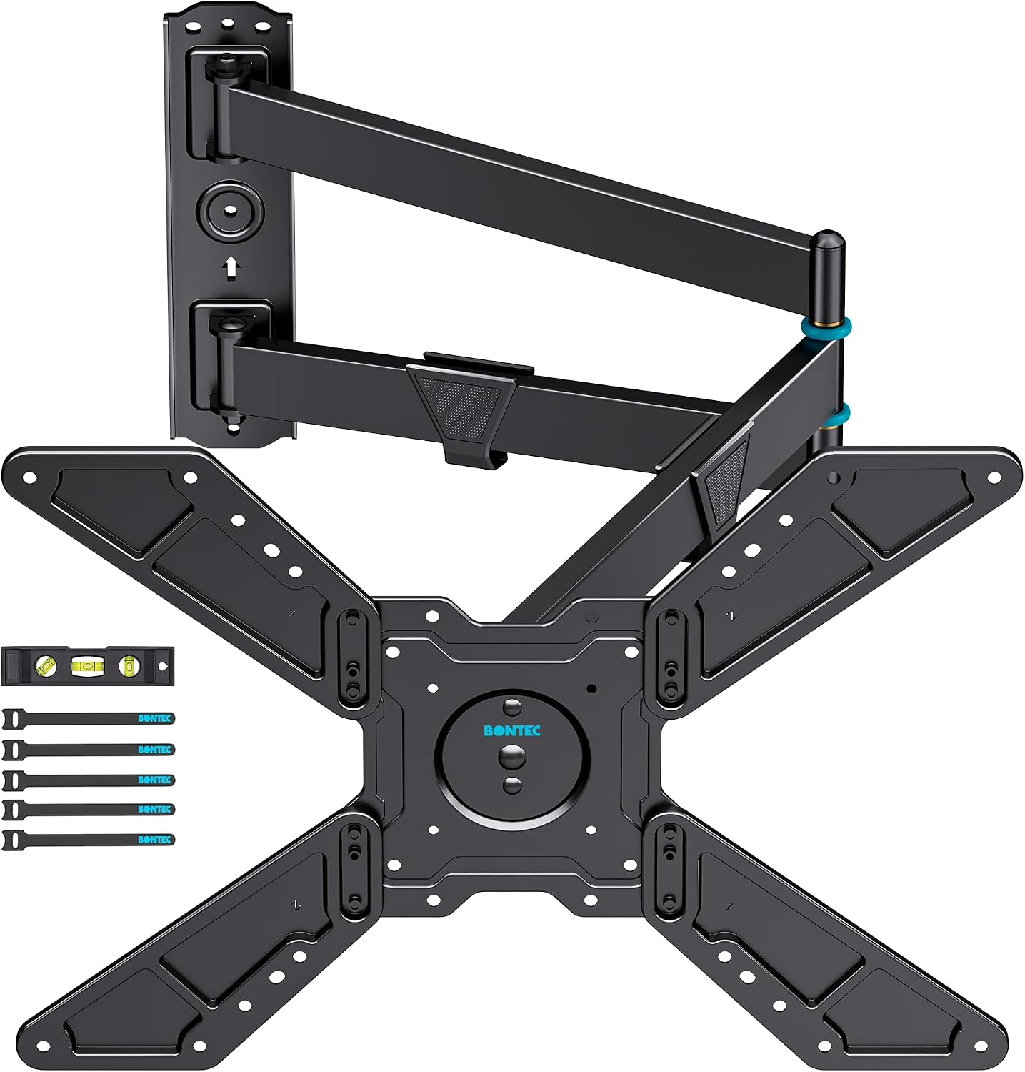 BONTEC Supporto TV da Parete per TV 32-75", Rotazione 90° e Braccio 838 mm