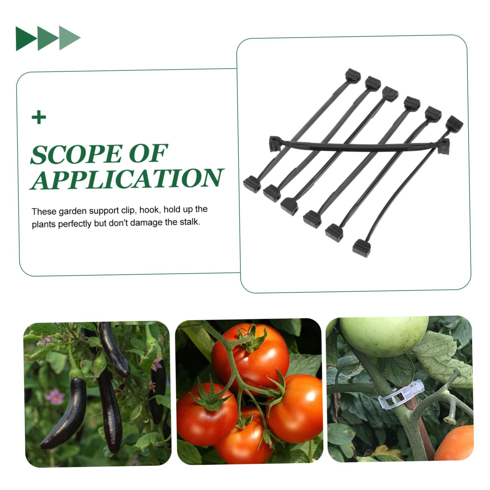 ORFOFE Mollette per Piante per Viti e Rami, Clip di Fissaggio in Plastico Nero, Facili da Usare, per Giardino e Sostegno Tralci, 1 Sacchetto