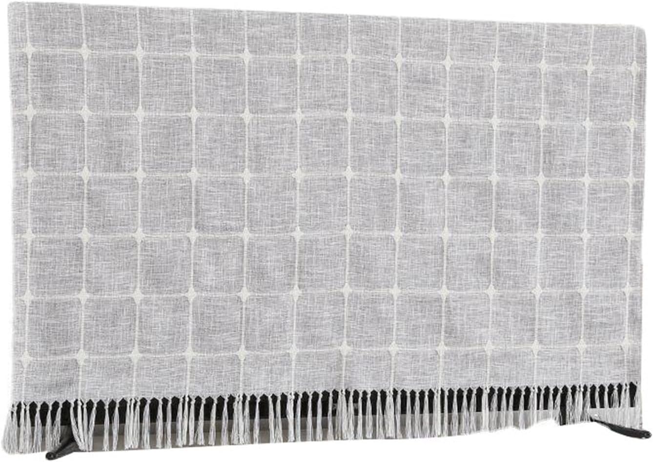Anti-Scratch Tv Cover Universal Dustproof Enclosure with Display Protector, Decorative Fabric for 32-65 Inch Display Televisions for Most Brands of Monitors(Grey,65 inch)