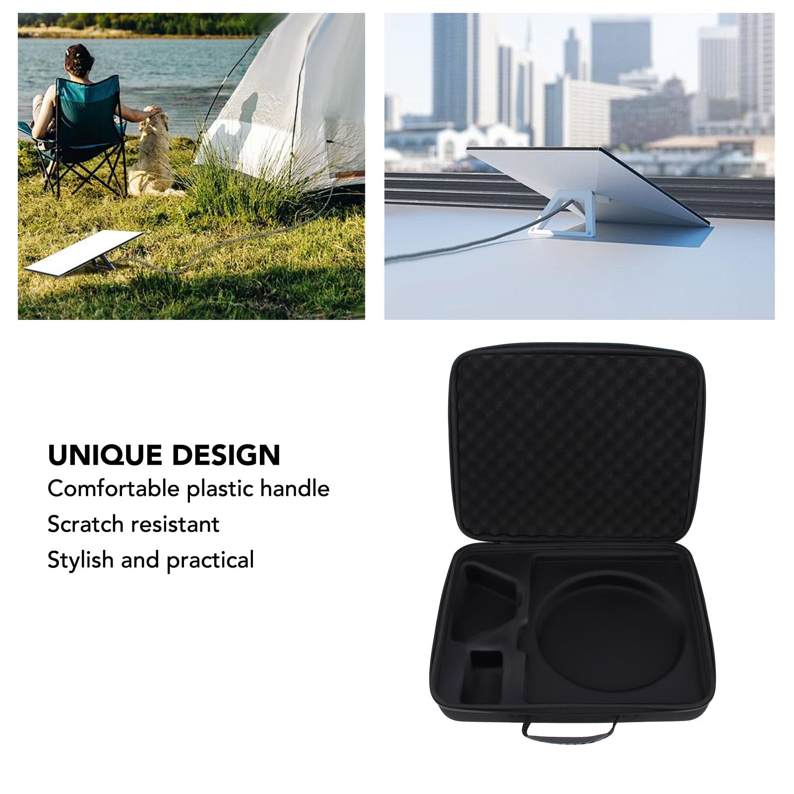 Custodia Rigida per Satellite, Custodia Rigida Portatile a Doppio Strato Antiurto Resistente All'Acqua con Interno in Morbida Schiuma per Mini Kit, 43,5 X 35 X 9 Cm