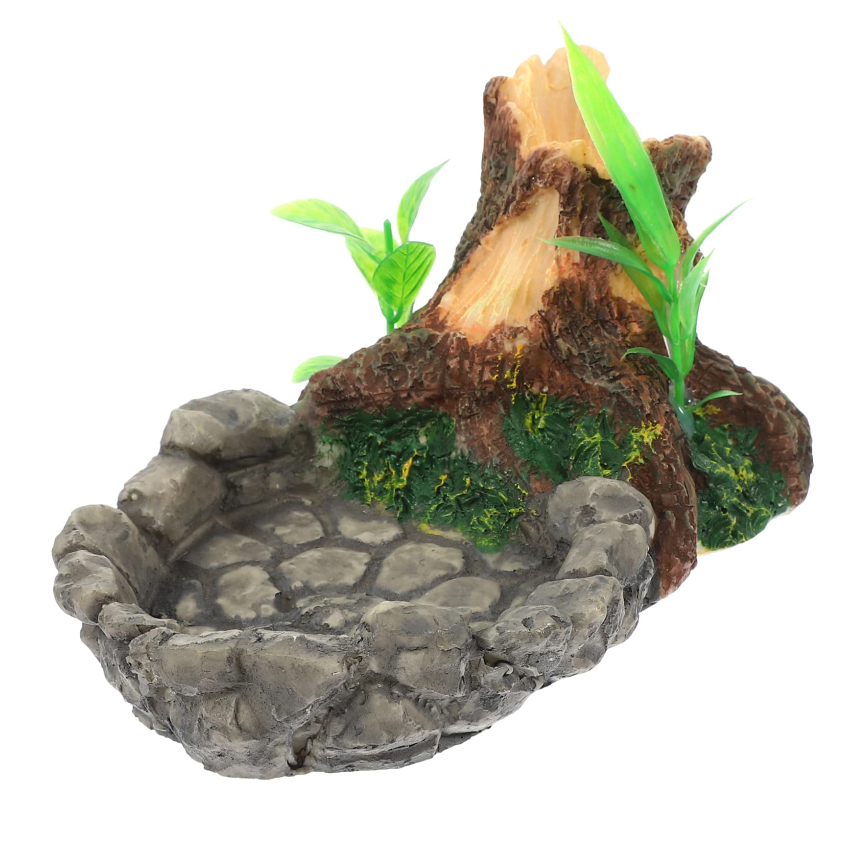 UKCOCO Reptile Feeding Basin Deep Food Bowl for Tortoise and Lizard Durable for Pet Habitat Decor Smooth Surface for Food and Water