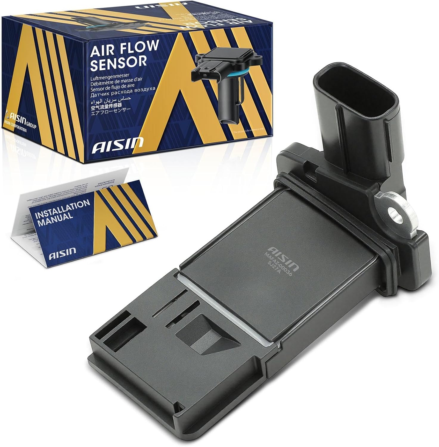 AISIN AFTERMARKET MAFAZ-00036 Mass Air Flow (MAF) Sensor - Compatible with Toyota Tacoma 05-20, 4Runner 05-10, Land Cruiser 05-18, Lexus GX460 10-20, Chevrolet T6500 T7500 T8500 04-09 - with 5 Pins