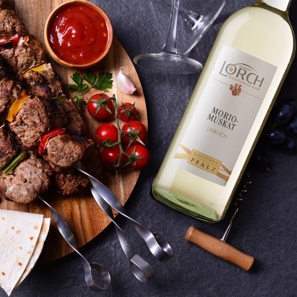 Lorch Morio Muskat QbA, lieblich, sortenreines Weinpaket + VINOX Winecards (6x1,0l)