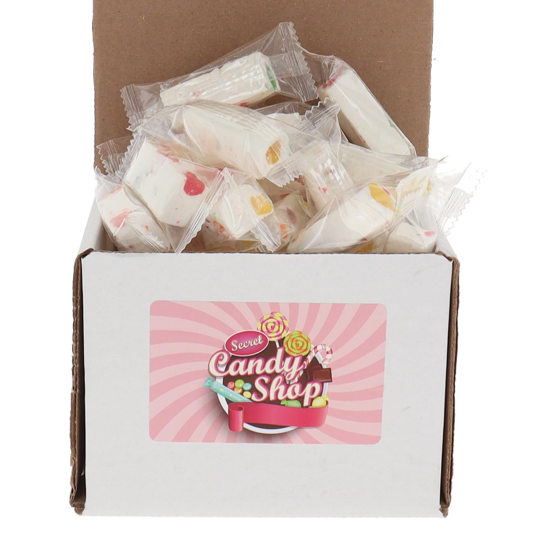 SECRET CANDY SHOP Jube Jujube Nougats Soft Chewy Fruit Candy Bulk in Box (Assorted, 8oz)