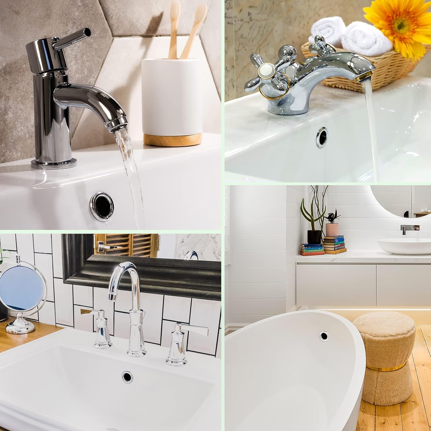 Anelli Di Troppopieno Per Lavello - 10 Pezzi, Argento, Per Fori Da 22-24mm, Facili Da Installare - Foto 9