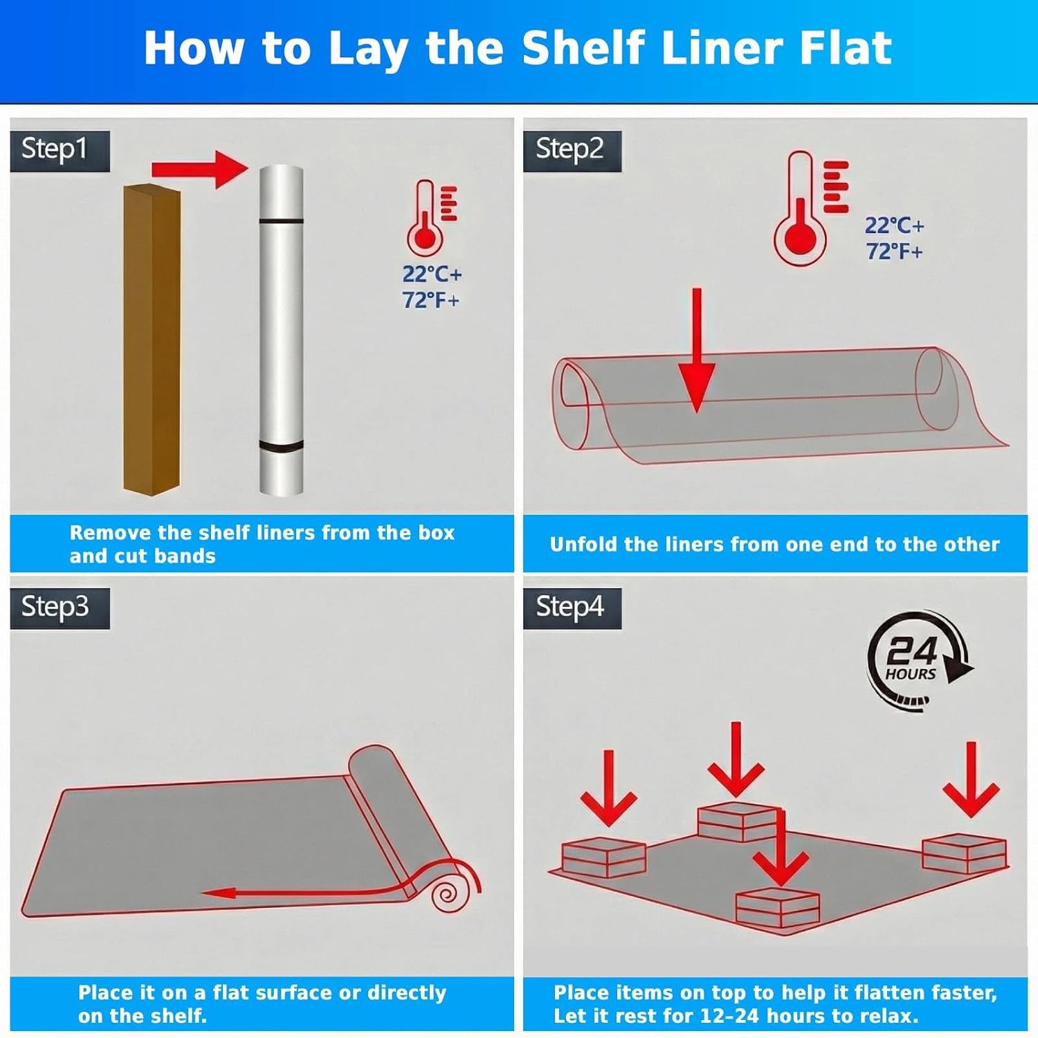 Wire Shelf Liners 16x36, 5 Pack Heavy Duty Wire Shelving Plastic Mats, Waterproof Non-Slip Shelf Liners for Kitchen, Closet, Pantry - Gray