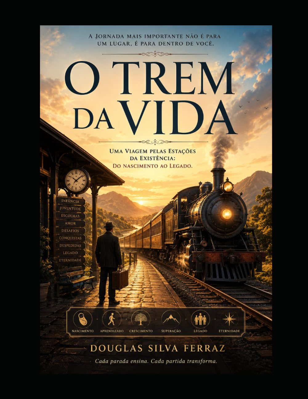 O Trem da Vida Uma Viagem pelas Estações da Existência: do Nascimento ao Legado: Uma Viagem pelas Estações da Existência: do Nascimento ao Legado