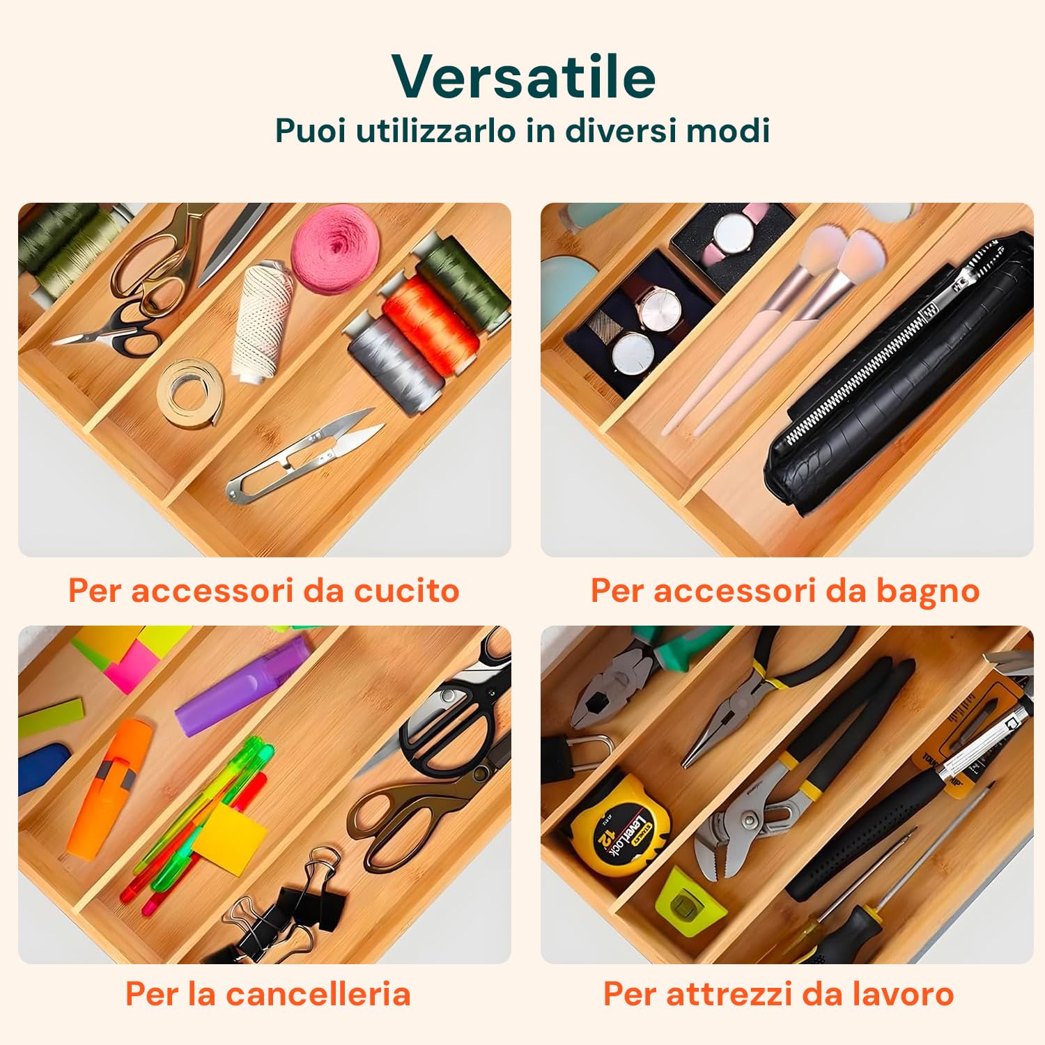 Avilia Porta Cialde in Bambù con Cassetto e Ripiano in Vetro – Organizer per Cialde, Capsule e Tisane – Porta Capsule Caffè, Bustine The e Zucchero – Ideale per Angolo Caffè in Cucina e Ufficio