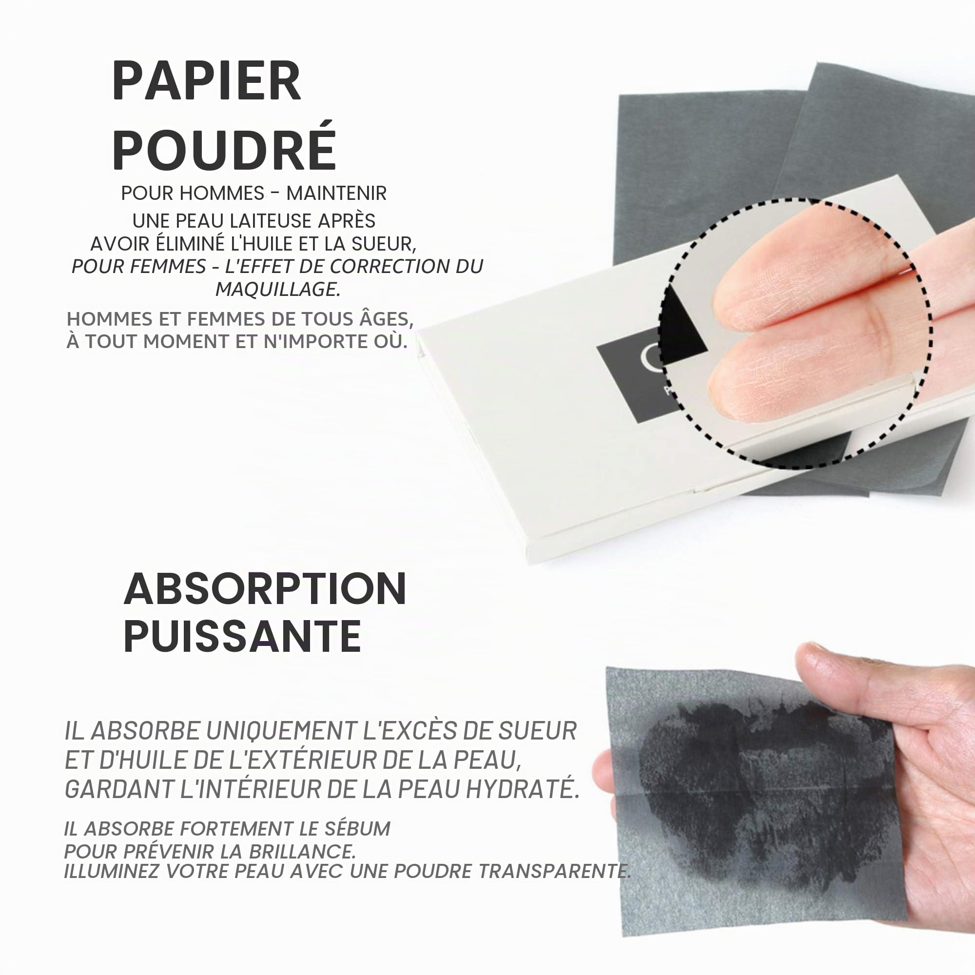 Paper Powdered Oil Clear 70sheets x3 pack