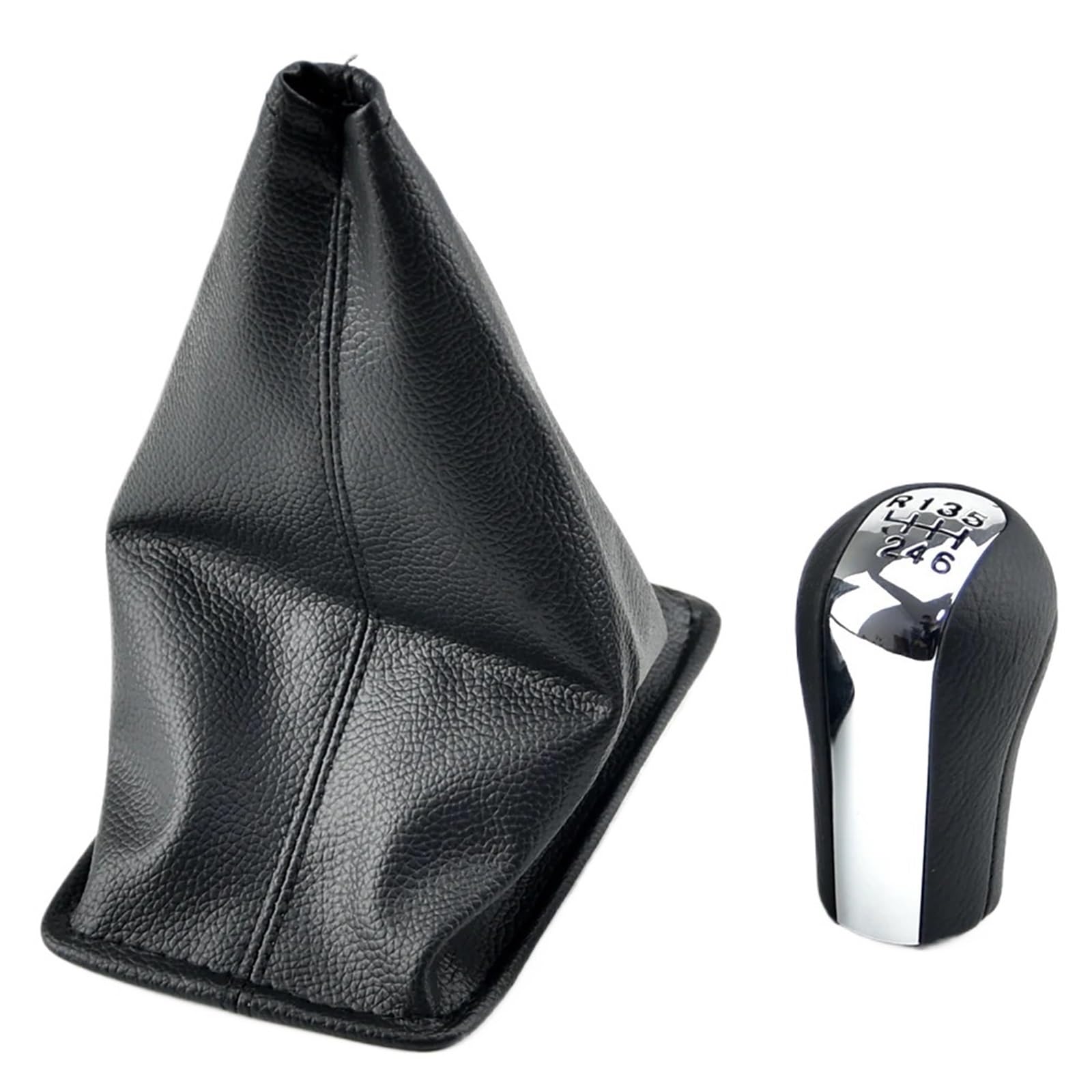 Hsukiho Mirror 6 Speed A Car Shift Knob Cover For Toyota For Corolla For Aygo For Verso For Rav4 For Yaris For Vitz Car 5/6 Speed Gear Shift Shifter Knob Lever Gaiter(Mirror 6 Speed A)