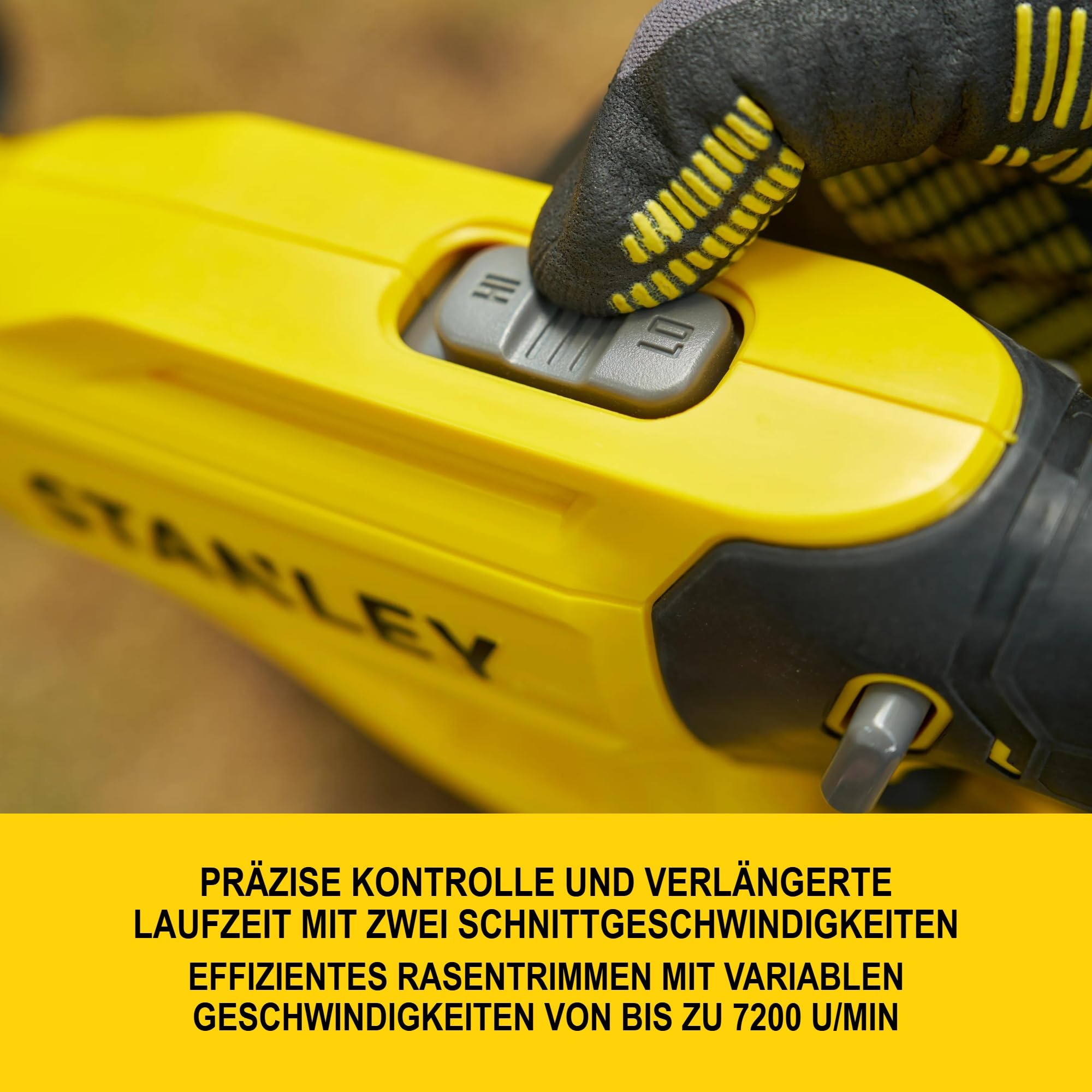 Stanley V20 Akku-Rasentrimmer, mitKantenschutz, inklusive Akku und Ladegerät, 18V,STCST933M1-QW