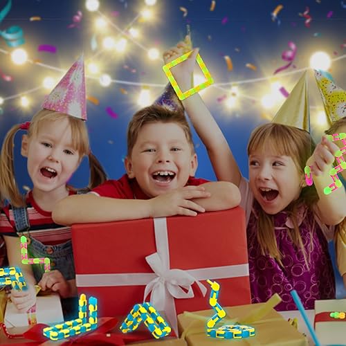 Miniatura 3 de Vanblue 12 piezas de pistas locas a presión, juguetes para la ansiedad para niños, estudiantes, que brillan en la oscuridad, juguetes sensoriales de