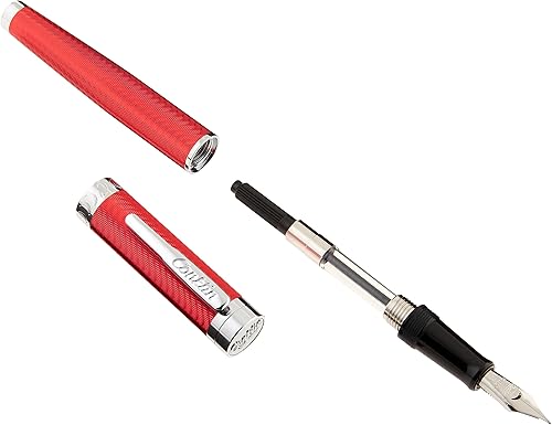 Miniatura 2 de Conklin Herringbone Signature Pluma Estilográfica Rojo - M