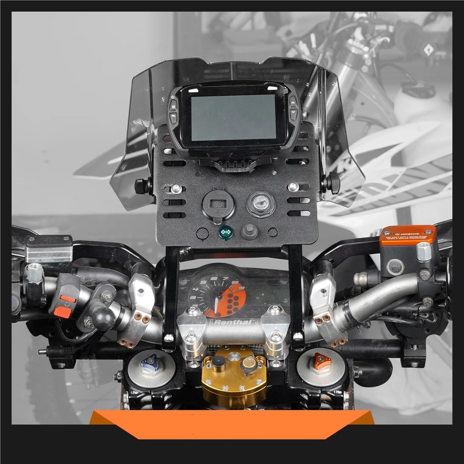 Motocicleta GPS Soporte De Navegación Compatible con EXC 300 EXC-F 350 Compatible con GasGas EC 300 Beta RR 125 RR 300 Kit de carenado con Soporte de GPS Soporte de teléfono móvil