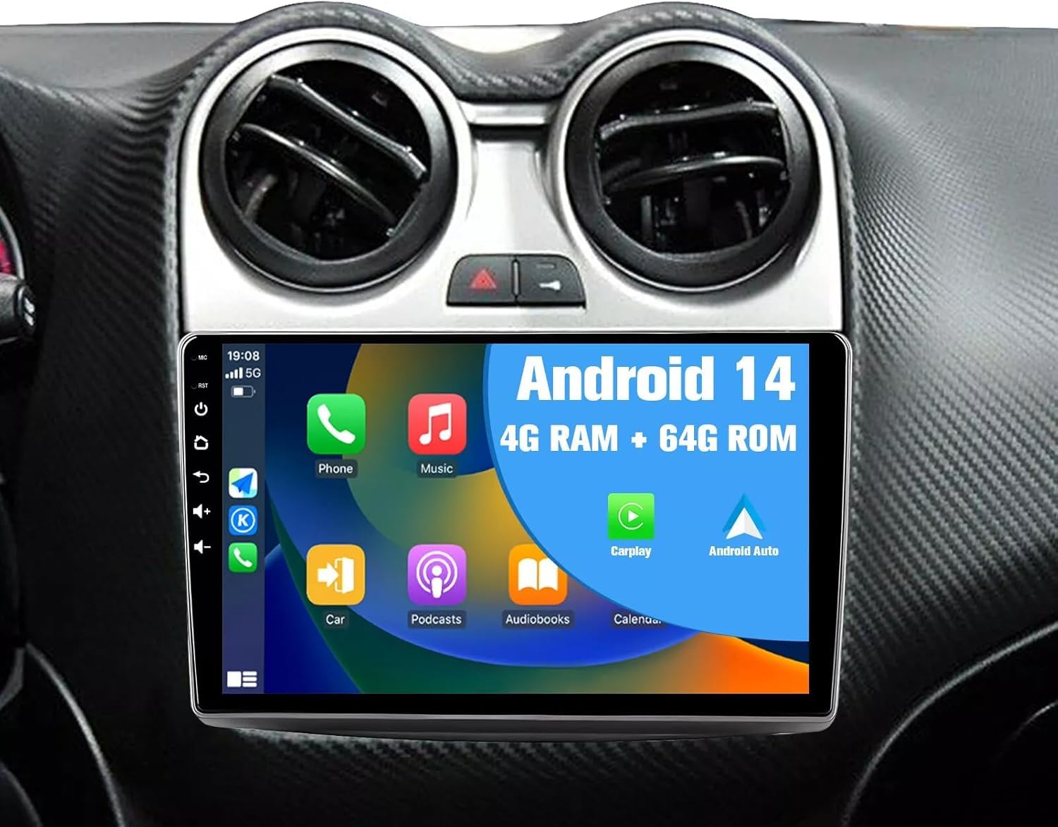 4+64G 9" autoradio bluetooth per Alfa Romeo Mito 2008-2016 navigatore schermo per auto carplay wireless Android Auto Autoradio 2 Din Bluetooth stereo GPS WiFi FM RDS AHD Camera
