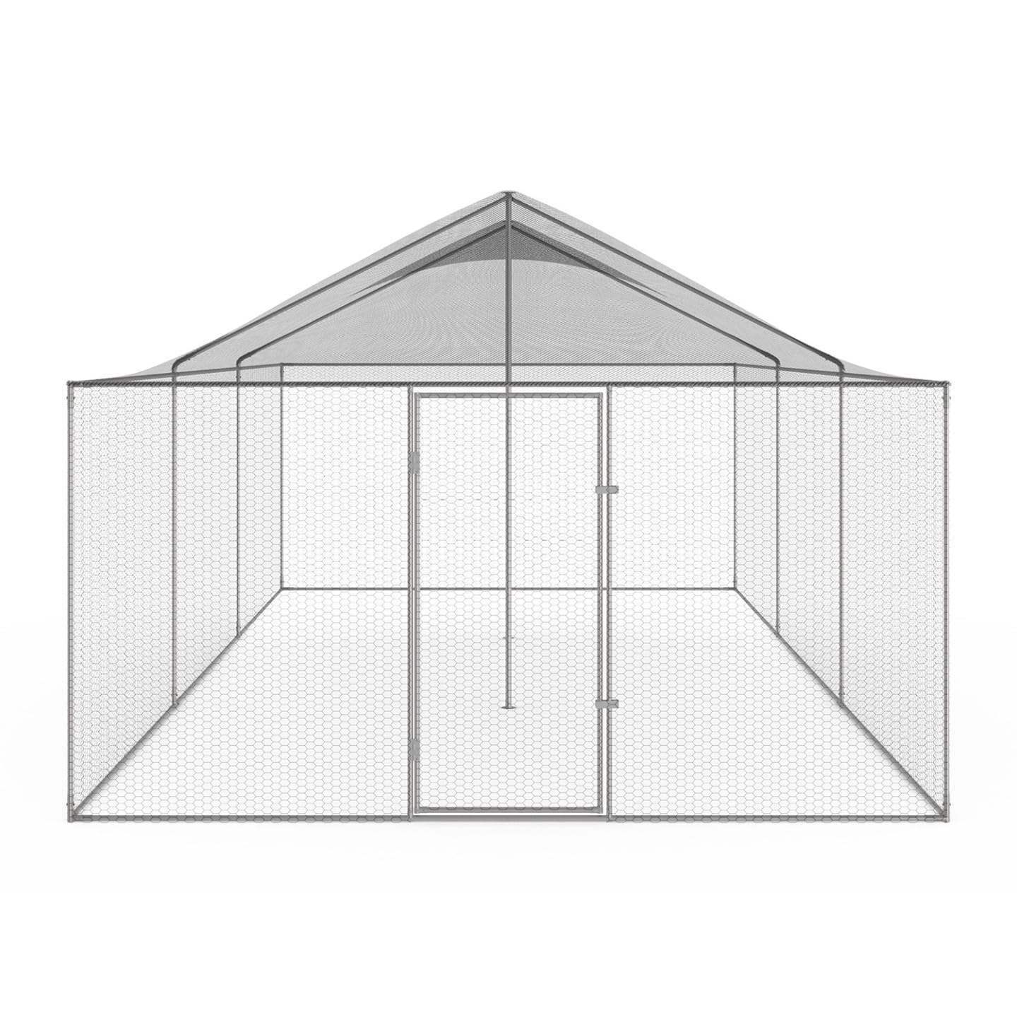 IDMarket - Voliera 18 m² Parco a rete 6 x 3 M recinto pollaio per Animali da Bassa Corte