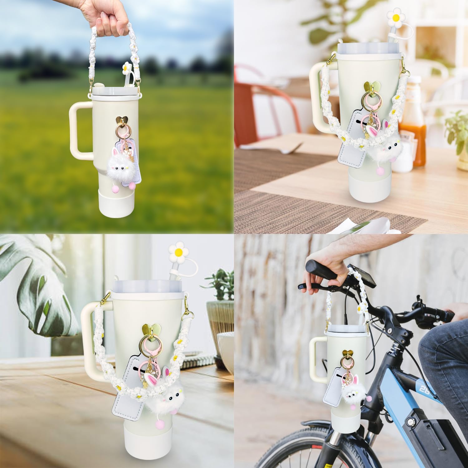 Accessories Set for Stanley Cup 30 oz 40 oz,Water Bottle Handle Strap,Boot for Stanley Cup, Straw Cover for Stanley, Beautify Your Cup, Unique Gifts for Women - Image 2