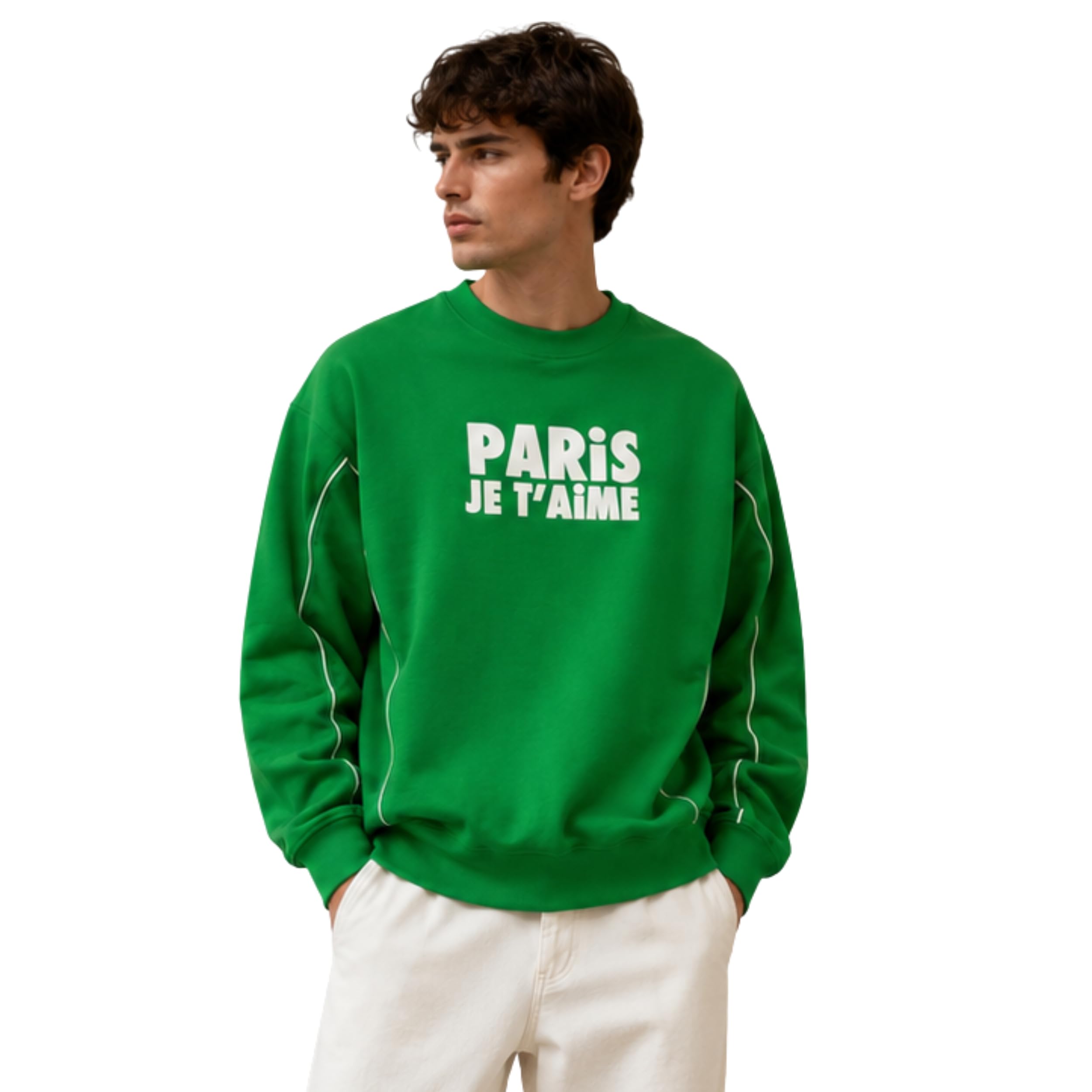 ™ Paris Je T'Aime Oversized Dropshoulder Boxy Fit Sweatshirt for Men-picture-18