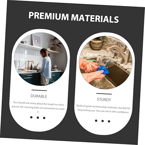 Miniatura 5 de Healeved Cepillo de limpieza de alambre Juego de comedor redondo Depurador de acero inoxidable Herramientas Wok Cepillo para lavar platos Cepillo de