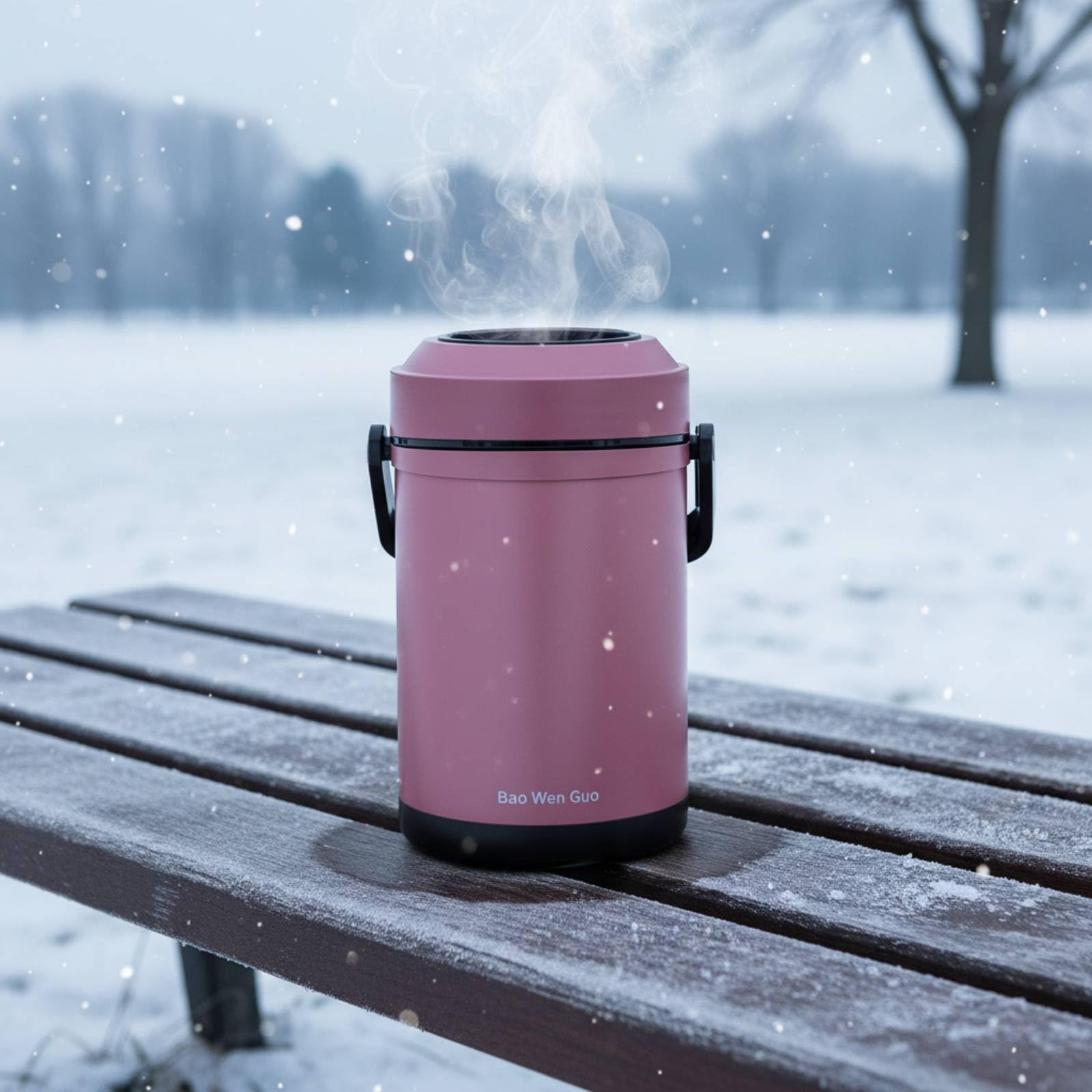 Contenitore Isotermico in Acciaio 304 Grande Capacità Bento Box in Acciaio Inox Facile da Pulire Lunch Box Ermetico per Lavoratori, Ufficio, Trasporto, Rosa, Oro Rosa, 2.6L