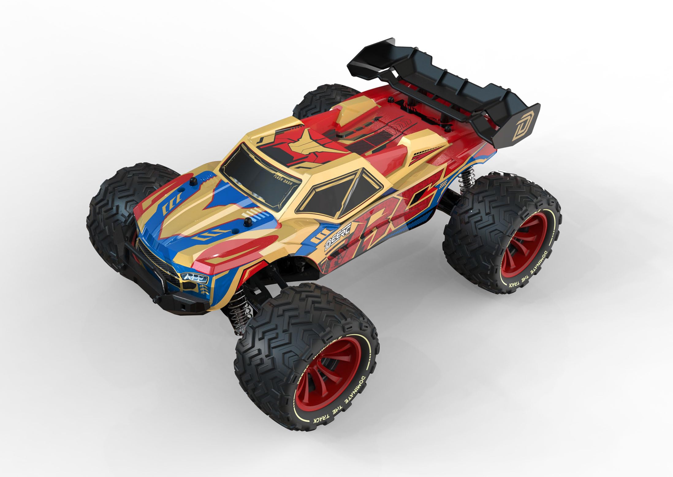 DEERC 1/14 Bürstenlose Schnelle RC-Autos für Erwachsene und Jungen, Max 50 km/h Hochgeschwindigkeits-Fernsteuerungsauto, 4x4-RC-Monstertruck für Jedes Gelände, Wasserdichtes Offroad-Hobby-RC Car Gift