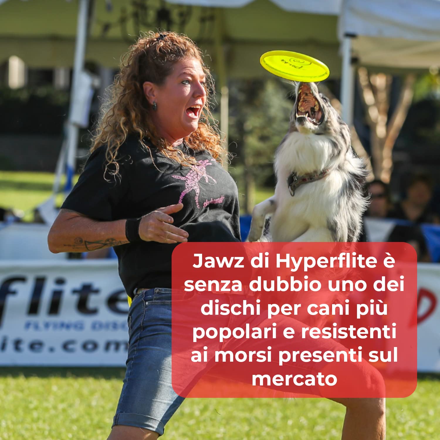 Hyperflite K10 Jawz Frisbee Resistente Morso per Cani per Discdogging - Giallo