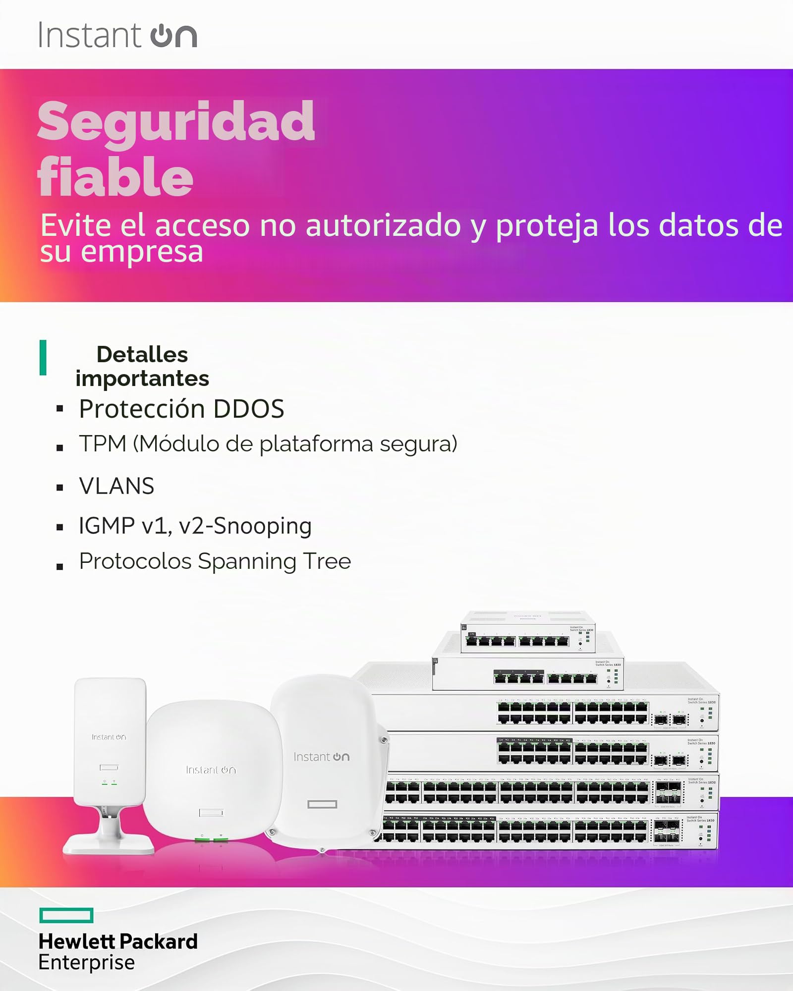 Aruba Instant On 1830 8 Puertos GB | 4 Puertos Clase 4 PoE Smart Switch (65 W) - 8 x 1G | Fanless | EU Europe Cord (JL811A#ABB)