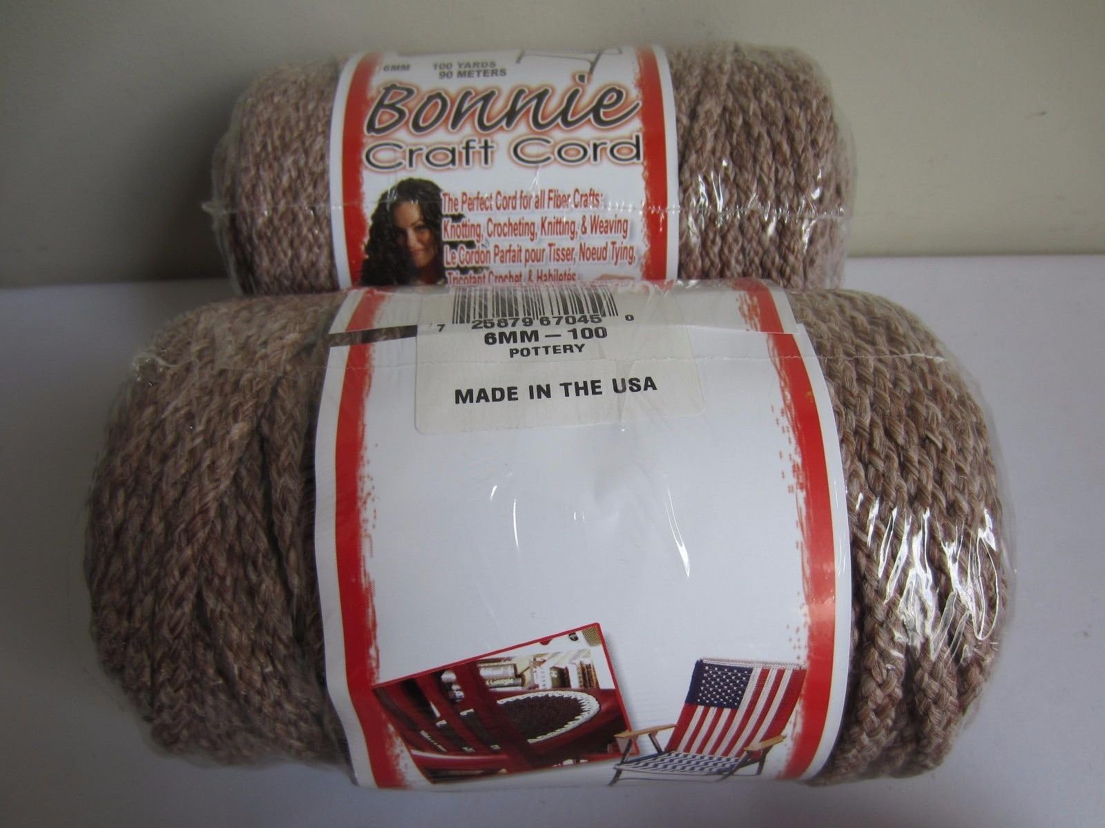 Bonnie Macrame Craft Cord 6mmx100yd-Pottery