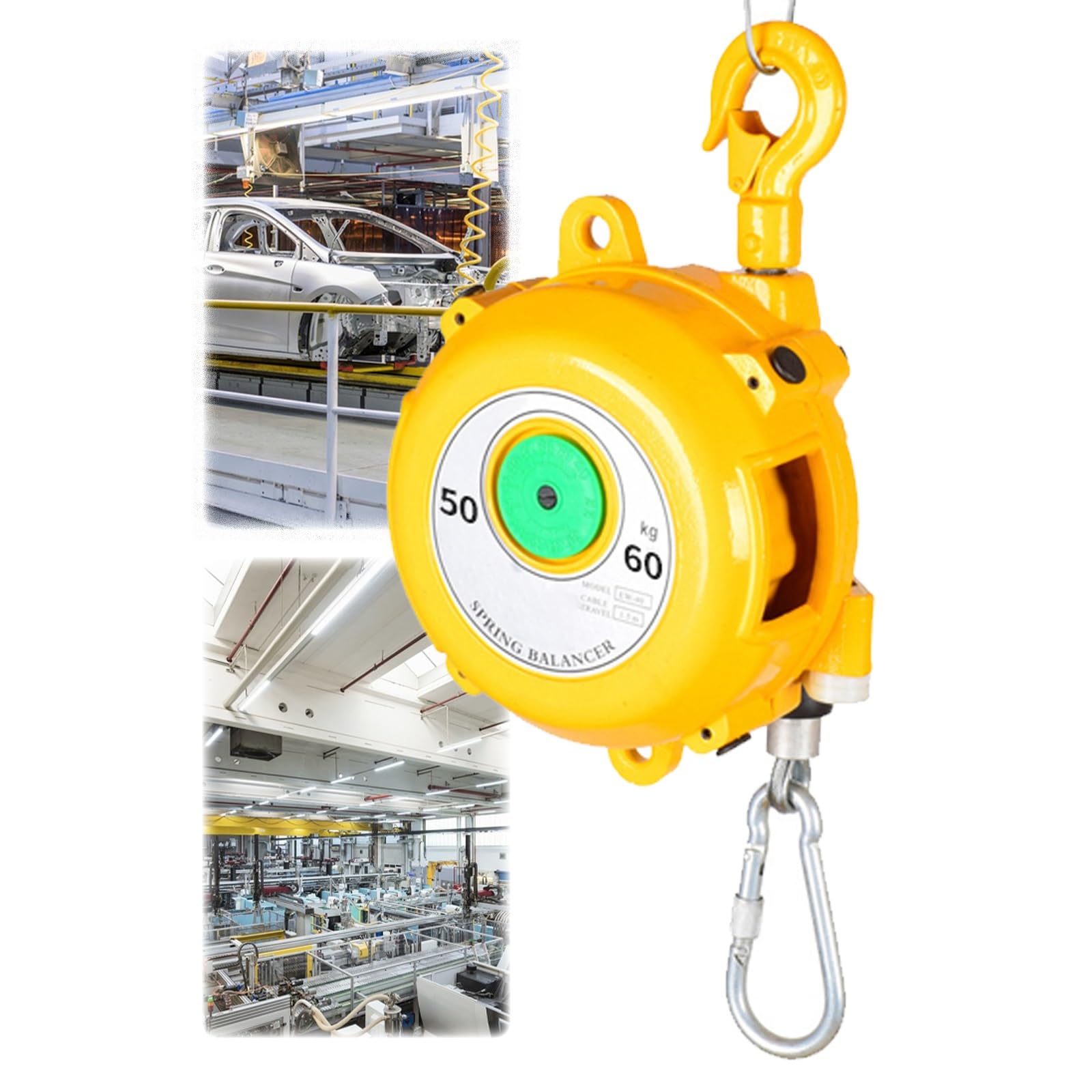 WEKONUMEX Retractable Spring Balancer, Spring Balancer Retractor Tool Holder Multiple Sizes For Automotive Assembly Lines(50-60kg)