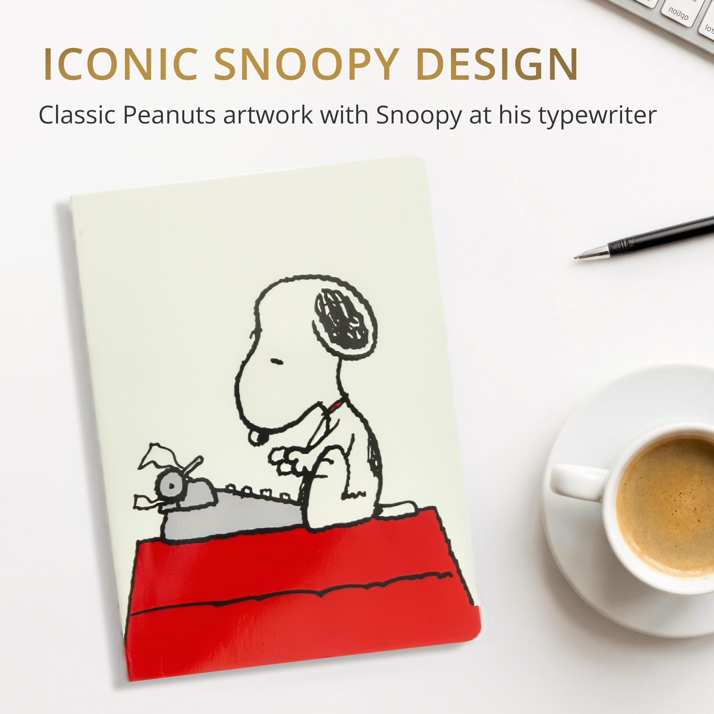 Graphique Soft Cover Journal, Peanuts Typewriter Design - 200