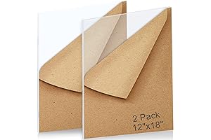 2-Pack Clear Acrylic Sheet 18x24: Tough, Crystal-Clear Plexiglass for DIY Projects